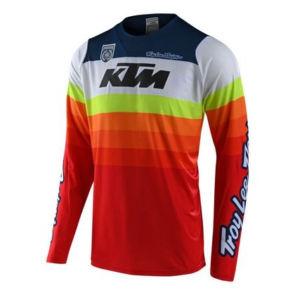 Camiseta de motocross TroyLee design SE PRO - MIRAGE KTM - ORANGE WHITE 2020 Ref : TRL0427 