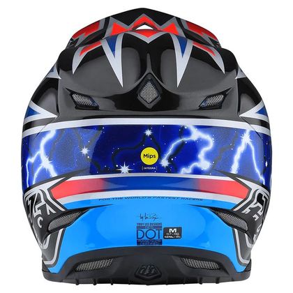 Casco de motocross TroyLee design SE5 ECE COMPOSITE LIGHTNING 2023 - Azul
