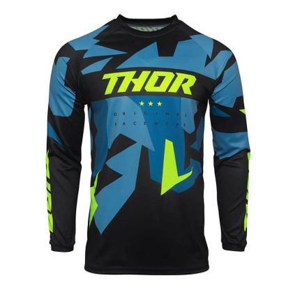 Camiseta de motocross Thor YOUTH SECTOR - WARSHIP - BLUE ACID Ref : TO2570 