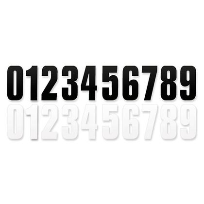 UP Design Pack 3 Numeros (6) UP 130 mm x 70 mm Universeel - Wit