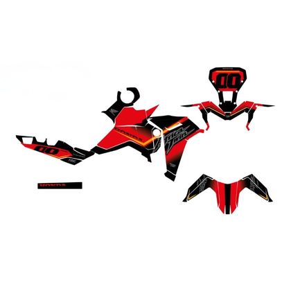 RiderUnik SERP Decoration kit - Red / Black