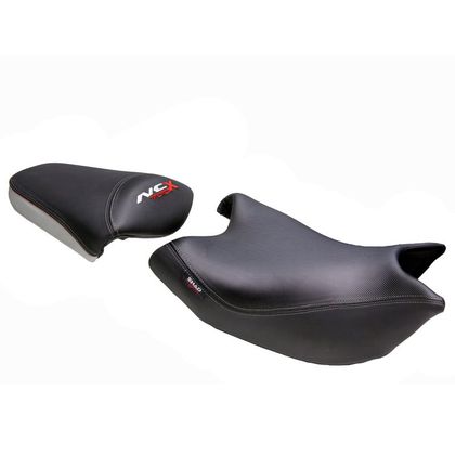 Asiento confort Shad calefactable negro/gris con costuras rojas Ref : SHH0N710CH 
