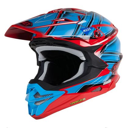 Casque cross Shoei VFX-WR GLAIVE BLUE RED TC-1 2023 Ref : SI0282 