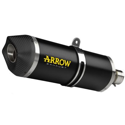 Silencieux Arrow Alu dark race-tech embout carbone - Negro Ref : AW0247 / 71794AKN 