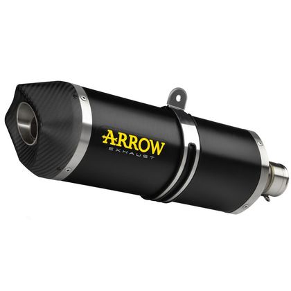 Silencieux Arrow Race Tech Alu dark embout carbone - Negro Ref : AW0316 / 71854AKN 