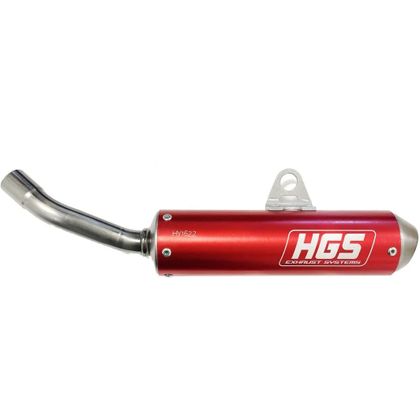 HGS ENDURO STEEL Schalldämpfer - Schwarz / Rot