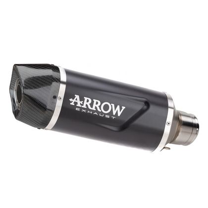 Silencieux Arrow Indy-race Alu Dark embout carbone - Noir