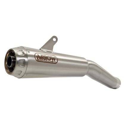 Silencieux Arrow Pro-race Nichrom embout inox - Gris Ref : AW0038 BENELLI 800 LEONCINO 800 - 2022 - 2024