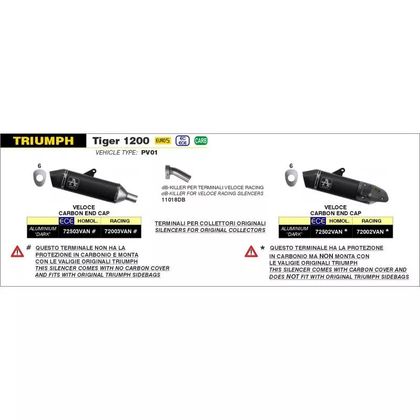 Arrow VELOCE ALU DARK Racing Geluiddemper - Grijs / Zwart