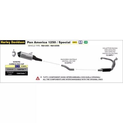 Silencieux Arrow SONORA TITANE Racing - Gris