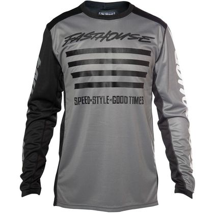 Camiseta de motocross FASTHOUSE SLASH GREY/WHITE 2020