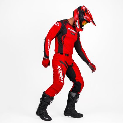 Spodnie cross Kenny TITANIUM 2027 - Czarny / Czerwony