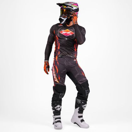 Calças de cross Kenny PERFORMANCE - VULCAIN 2027 - Preto / Laranja