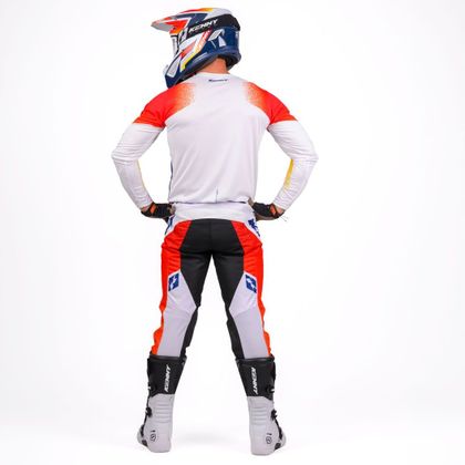 Camisola de motocross Kenny TRACK - BLAST 2027 - Laranja / Branco