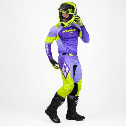 Camisola de motocross Kenny TRACK - FOCUS 2027 - Violeta / Preto
