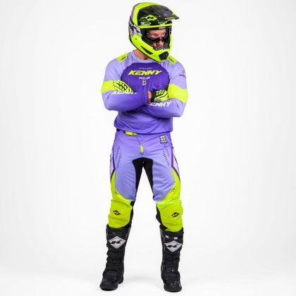 Camisola de motocross Kenny TRACK - FOCUS 2027 - Violeta / Preto