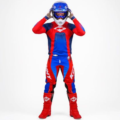 Camisola de motocross Kenny TRACK - BLAST 2027 - Branco