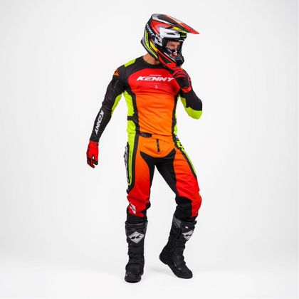 Calças de cross Kenny FORCE - RACE 2027 - Vermelho / Amarelo