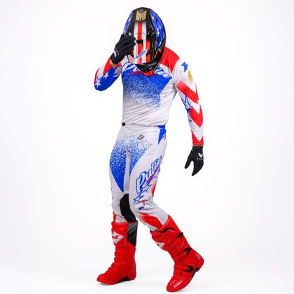 Camisola de motocross Pull-in MASTER USA 2027 - Branco / Azul