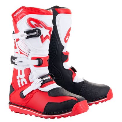 Botas de motocross Alpinestars TECH-T BRIGHT RED / BLACK / WHITE 2023 - Rojo / Negro Ref : AP12720 