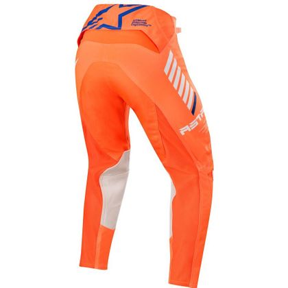 Pantalón de motocross Alpinestars SUPERTECH - ORANGE FLUO WHITE BLUE 2020