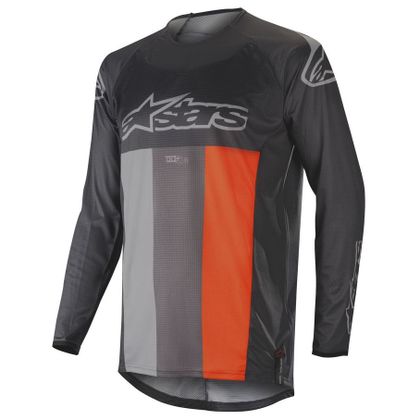 Camiseta de motocross Alpinestars TECHSTAR VENOM ANTHRACITE GRAY ORANGE FLUO 2019 Ref : AP11352 