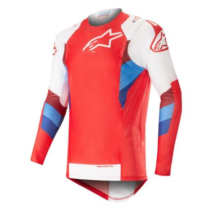 Camiseta de motocross Alpinestars SUPERTECH RED WHITE 2019 Ref : AP11333 
