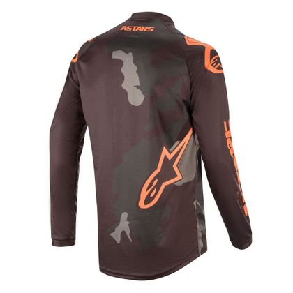 Camiseta de motocross Alpinestars RACER TACTICAL - BLACK GRAY CAMO ORANGE FLUO 2020