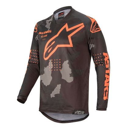 Camiseta de motocross Alpinestars RACER TACTICAL - BLACK GRAY CAMO ORANGE FLUO 2020 Ref : AP11794 