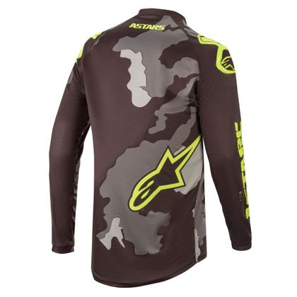Camiseta de motocross Alpinestars RACER TACTICAL - BLACK GRAY CAMO YELLOW FLUO 2020