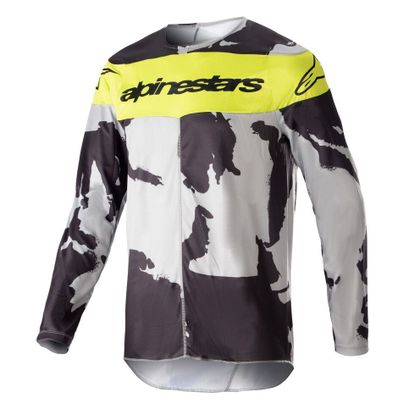 Maillot cross Alpinestars RACER - TACTICAL 2025 - Gris / Jaune Ref : AP12776-C63538 
