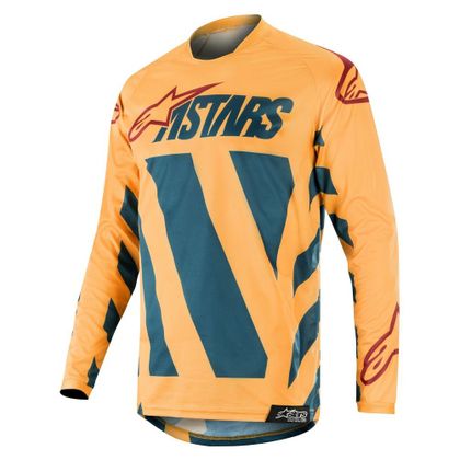 Camiseta de motocross Alpinestars RACER BRAAP PETROL TAN MAROON 2019 Ref : AP11374 