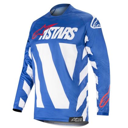 Camiseta de motocross Alpinestars RACER BRAAP BLUE WHITE RED 2019 Ref : AP11366 