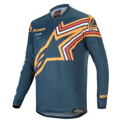 Camiseta de motocross Alpinestars RACER BRAAP - NAVY ORANGE 2020 Ref : AP11780 