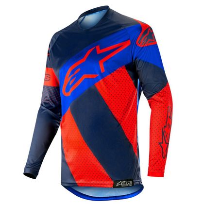 Camiseta de motocross Alpinestars RACER TECH ATOMIC RED DARK NAVY BLUE 2019 Ref : AP11358 