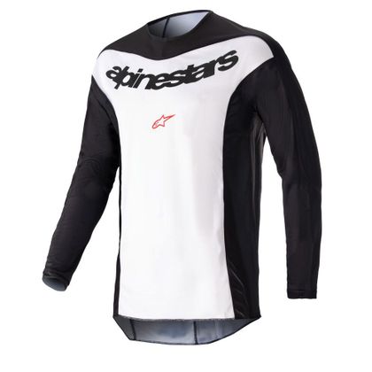 Camiseta de motocross Alpinestars FLUID LURY 2023 - Negro / Blanco Ref : AP12782 