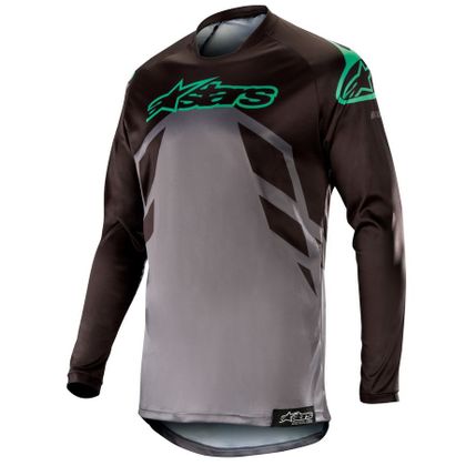 Camiseta de motocross Alpinestars RACER TECH COMPASS BLACK MID GRAY TEAL 2019 Ref : AP11362 