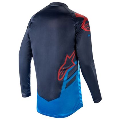 Camiseta de motocross Alpinestars RACER TECH COMPASS DARK NAVY MID BLUE BURGUNDY 2019