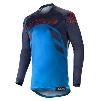 Camiseta de motocross Alpinestars RACER TECH COMPASS DARK NAVY MID BLUE BURGUNDY 2019 Ref : AP11364 