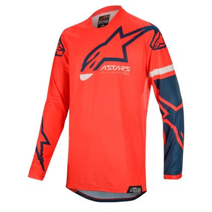Camiseta de motocross Alpinestars RACER TECH - COMPASS - BRIGHT RED NAVY 2020 Ref : AP11769 