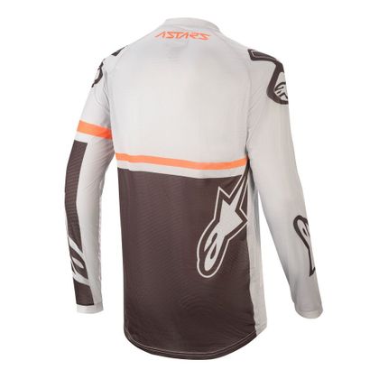 Camiseta de motocross Alpinestars RACER TECH - COMPASS - LIGHT GRAY BLACK 2020