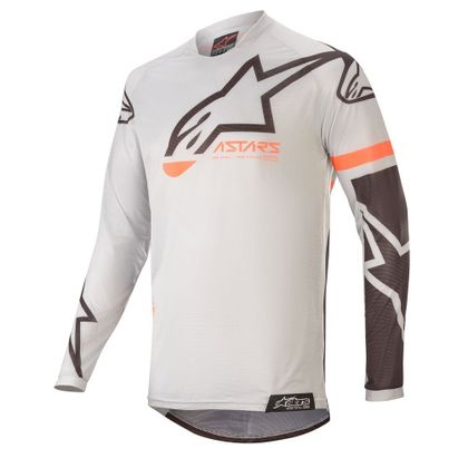 Camiseta de motocross Alpinestars RACER TECH - COMPASS - LIGHT GRAY BLACK 2020 Ref : AP11773 