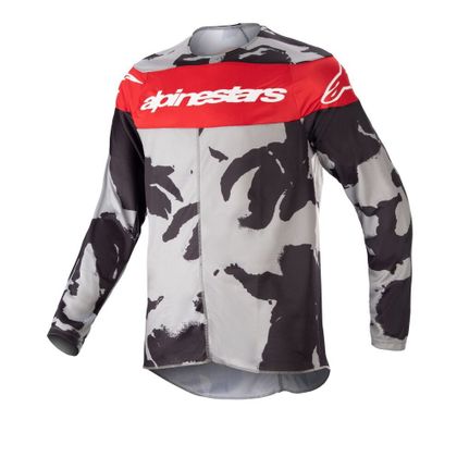 Maillot cross Alpinestars YOUTH RACER TACTICAL - Gris / Rouge Ref : AP12790 