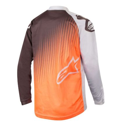 Camiseta de motocross Alpinestars YOUTH RACER SUPERMATIC LIGHT GRAY ORANGE FLUO BLACK