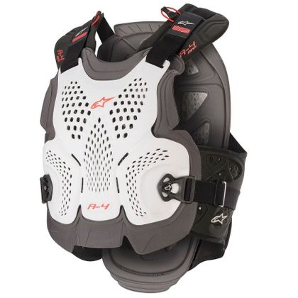 Pare pierre Alpinestars A-4 MAX - WHITE ANTHRACITE RED 2024 - Blanc / Rouge Ref : AP11850 