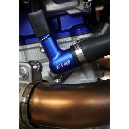 Raccord de durite Bud Racing Sortie d'eau culasse en aluminium - Bleu