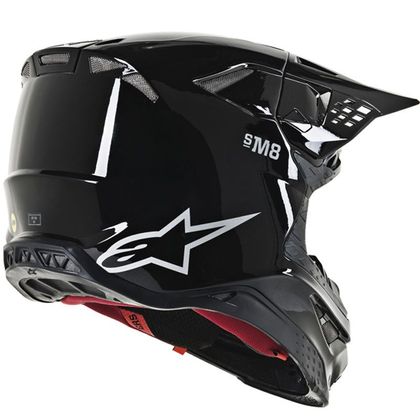 Casco de motocross Alpinestars SUPERTECH S-M8 SOLID BLACK GLOSSY 2022