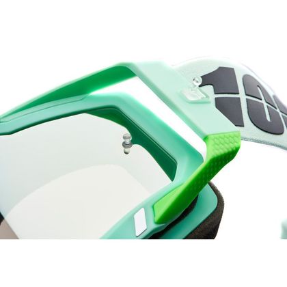 Gafas de motocross 100% RACECRAFT 2 - PALOMAR - IRIDIUM SILVER FLASH 2023 - Verde