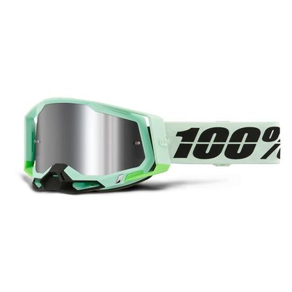 Gafas de motocross 100% RACECRAFT 2 - PALOMAR - IRIDIUM SILVER FLASH 2023 - Verde Ref : CE1227 / 50010-00025 