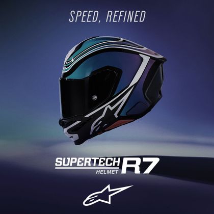 Casque intégral Alpinestars S-R7 ZEAL BRILLANT - Noir